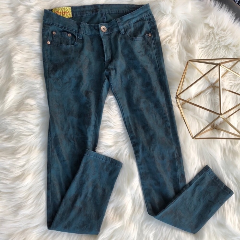 Machine Nouvelle Mode Floral Print Skinny Jeans
